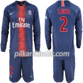 Koszulka Paris Saint-Germain T. Silva 2 Dziecięca Główna 2018-2019 - Koszulki Piłkarskie(L/S)